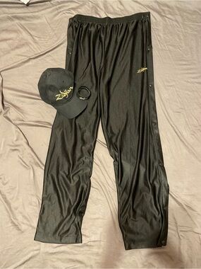 Zildjian tear away track pants (size XL), wristband, hat set bundle